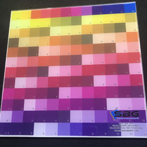 Printed laminate in Glass Color Palette