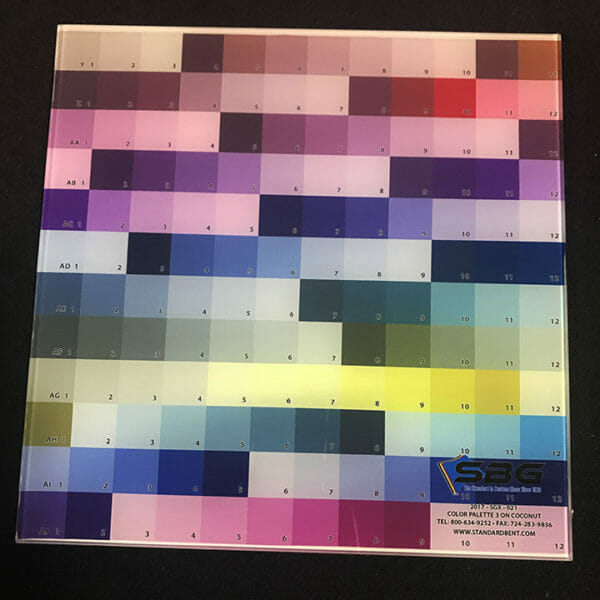 Printed laminate in Glass Color Palette